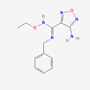 molecular formula C12H15N5O2 B5914898 4-amino-N-benzyl-N'-ethoxy-1,2,5-oxadiazole-3-carboximidamide 