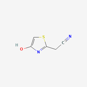molecular formula C5H4N2OS B591491 2-(4-Hydroxythiazol-2-yl)acetonitrile CAS No. 126743-35-9