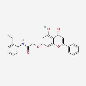 molecular formula C25H21NO5 B5914913 N-(2-ethylphenyl)-2-[(5-hydroxy-4-oxo-2-phenyl-4H-chromen-7-yl)oxy]acetamide 