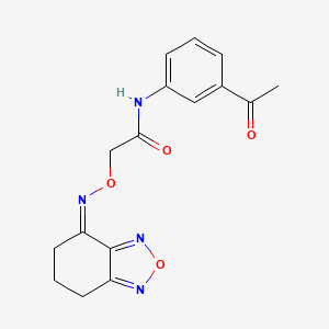 molecular formula C16H16N4O4 B5914927 N-(3-acetylphenyl)-2-[(6,7-dihydro-2,1,3-benzoxadiazol-4(5H)-ylideneamino)oxy]acetamide 