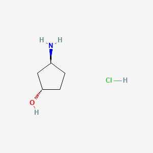 molecular formula C5H12ClNO B591495 (1S,3S)-3-Aminocyclopentanol hydrochloride CAS No. 1523530-42-8