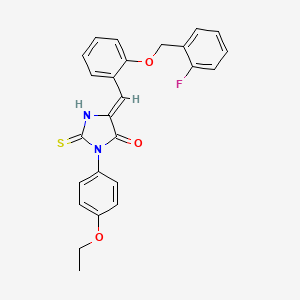 3-(4-ethoxyphenyl)-5-{2-[(2-fluorobenzyl)oxy]benzylidene}-2-thioxo-4-imidazolidinone