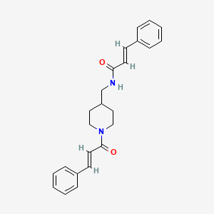 molecular formula C24H26N2O2 B5914993 N-[(1-cinnamoyl-4-piperidinyl)methyl]-3-phenylacrylamide 