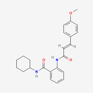 molecular formula C23H26N2O3 B5915038 N-cyclohexyl-2-{[3-(4-methoxyphenyl)acryloyl]amino}benzamide 