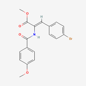 molecular formula C18H16BrNO4 B5915047 methyl 3-(4-bromophenyl)-2-[(4-methoxybenzoyl)amino]acrylate 