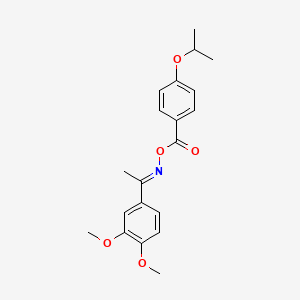 molecular formula C20H23NO5 B5915049 1-(3,4-dimethoxyphenyl)ethanone O-(4-isopropoxybenzoyl)oxime 