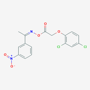 molecular formula C16H12Cl2N2O5 B5915060 1-(3-nitrophenyl)ethanone O-[2-(2,4-dichlorophenoxy)acetyl]oxime 