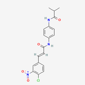 molecular formula C19H18ClN3O4 B5915072 3-(4-chloro-3-nitrophenyl)-N-[4-(isobutyrylamino)phenyl]acrylamide 