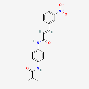 molecular formula C19H19N3O4 B5915077 N-[4-(isobutyrylamino)phenyl]-3-(3-nitrophenyl)acrylamide 