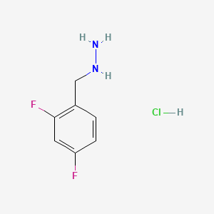 molecular formula C7H9ClF2N2 B591517 (2,4-二氟苄基)肼盐酸盐 CAS No. 1446360-19-5