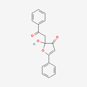 molecular formula C18H14O4 B5915171 2-hydroxy-2-(2-oxo-2-phenylethyl)-5-phenyl-3(2H)-furanone 