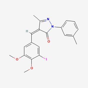 molecular formula C20H19IN2O3 B5915198 4-(3-iodo-4,5-dimethoxybenzylidene)-5-methyl-2-(3-methylphenyl)-2,4-dihydro-3H-pyrazol-3-one 