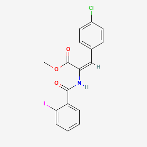 molecular formula C17H13ClINO3 B5915206 methyl 3-(4-chlorophenyl)-2-[(2-iodobenzoyl)amino]acrylate 