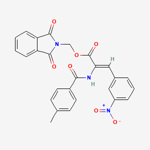 molecular formula C26H19N3O7 B5915311 (1,3-dioxo-1,3-dihydro-2H-isoindol-2-yl)methyl 2-[(4-methylbenzoyl)amino]-3-(3-nitrophenyl)acrylate 