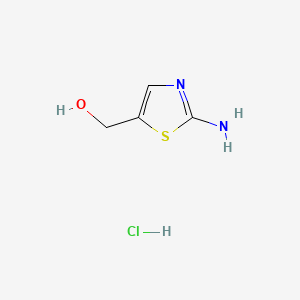 molecular formula C4H7ClN2OS B591534 (2-Aminothiazol-5-yl)methanol hydrochloride CAS No. 1640995-62-5