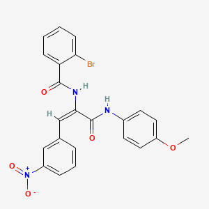 molecular formula C23H18BrN3O5 B5915350 2-bromo-N-[1-{[(4-methoxyphenyl)amino]carbonyl}-2-(3-nitrophenyl)vinyl]benzamide 