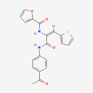 molecular formula C20H16N2O4S B5915388 N-[1-{[(4-acetylphenyl)amino]carbonyl}-2-(2-thienyl)vinyl]-2-furamide 