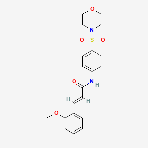 molecular formula C20H22N2O5S B5915407 3-(2-methoxyphenyl)-N-[4-(4-morpholinylsulfonyl)phenyl]acrylamide 