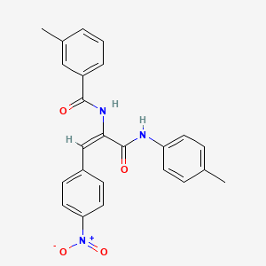 molecular formula C24H21N3O4 B5915439 3-methyl-N-[1-{[(4-methylphenyl)amino]carbonyl}-2-(4-nitrophenyl)vinyl]benzamide 