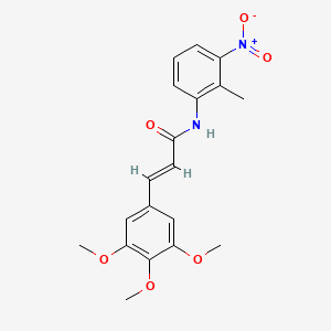 molecular formula C19H20N2O6 B5915453 N-(2-methyl-3-nitrophenyl)-3-(3,4,5-trimethoxyphenyl)acrylamide 