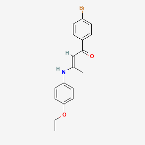 molecular formula C18H18BrNO2 B5915460 1-(4-bromophenyl)-3-[(4-ethoxyphenyl)amino]-2-buten-1-one 