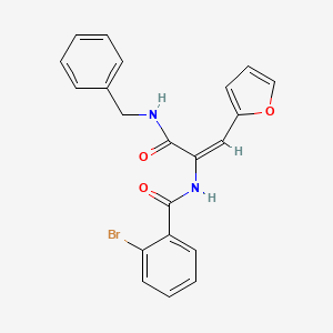 molecular formula C21H17BrN2O3 B5915476 N-[1-[(benzylamino)carbonyl]-2-(2-furyl)vinyl]-2-bromobenzamide 