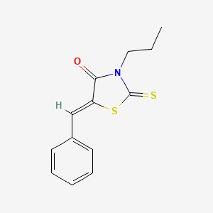 molecular formula C13H13NOS2 B5915491 5-benzylidene-3-propyl-2-thioxo-1,3-thiazolidin-4-one 