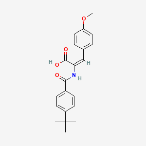 molecular formula C21H23NO4 B5915503 2-[(4-tert-butylbenzoyl)amino]-3-(4-methoxyphenyl)acrylic acid 