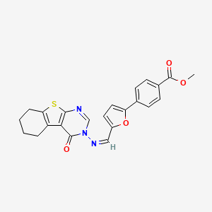 methyl 4-(5-{[(4-oxo-5,6,7,8-tetrahydro[1]benzothieno[2,3-d]pyrimidin-3(4H)-yl)imino]methyl}-2-furyl)benzoate