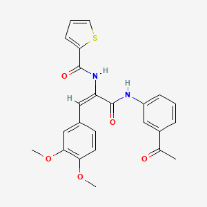 molecular formula C24H22N2O5S B5915519 N-[1-{[(3-acetylphenyl)amino]carbonyl}-2-(3,4-dimethoxyphenyl)vinyl]-2-thiophenecarboxamide 