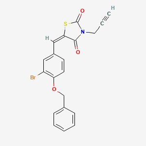 molecular formula C20H14BrNO3S B5915545 5-[4-(benzyloxy)-3-bromobenzylidene]-3-(2-propyn-1-yl)-1,3-thiazolidine-2,4-dione 