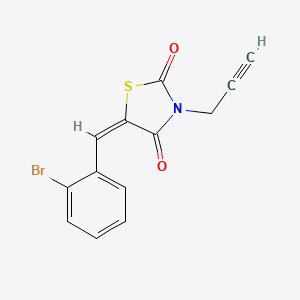 molecular formula C13H8BrNO2S B5915556 5-(2-bromobenzylidene)-3-(2-propyn-1-yl)-1,3-thiazolidine-2,4-dione 