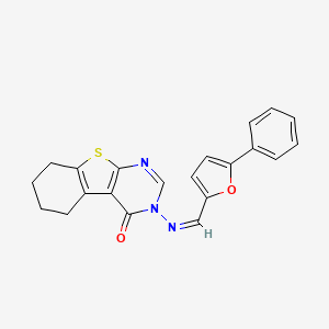 3-{[(5-phenyl-2-furyl)methylene]amino}-5,6,7,8-tetrahydro[1]benzothieno[2,3-d]pyrimidin-4(3H)-one