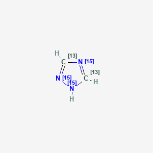 molecular formula C2H3N3 B591557 Triazole-[13C2,15N2] CAS No. 1261170-82-4