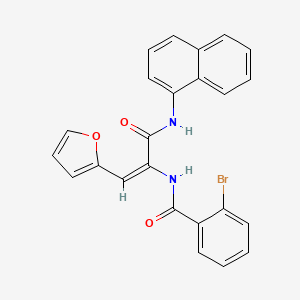 molecular formula C24H17BrN2O3 B5915573 2-bromo-N-{2-(2-furyl)-1-[(1-naphthylamino)carbonyl]vinyl}benzamide 