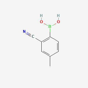 molecular formula C8H8BNO2 B591560 (2-Cyano-4-methylphenyl)boronic acid CAS No. 1328882-30-9