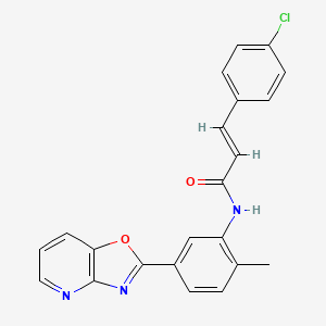 3-(4-chlorophenyl)-N-(2-methyl-5-[1,3]oxazolo[4,5-b]pyridin-2-ylphenyl)acrylamide