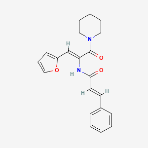 molecular formula C21H22N2O3 B5915610 N-[2-(2-furyl)-1-(1-piperidinylcarbonyl)vinyl]-3-phenylacrylamide 