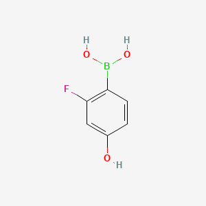 molecular formula C6H6BFO3 B591563 (2-Fluoro-4-hydroxyphenyl)boronic acid CAS No. 1376989-43-3
