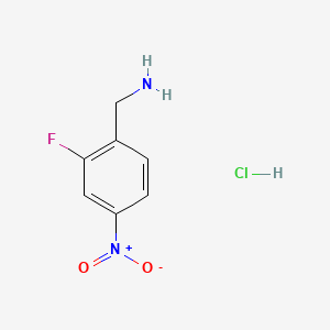 molecular formula C7H8ClFN2O2 B591567 (2-Fluoro-4-nitrophenyl)methanamine hydrochloride CAS No. 937783-91-0