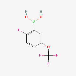 molecular formula C7H5BF4O3 B591569 (2-Fluoro-5-(trifluoromethoxy)phenyl)boronic acid CAS No. 881402-22-8