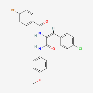 molecular formula C23H18BrClN2O3 B5915693 4-bromo-N-(2-(4-chlorophenyl)-1-{[(4-methoxyphenyl)amino]carbonyl}vinyl)benzamide 
