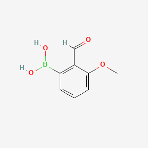 molecular formula C8H9BO4 B591574 (2-Formyl-3-methoxyphenyl)boronic acid CAS No. 958030-46-1
