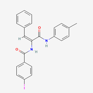 molecular formula C23H19IN2O2 B5915742 4-iodo-N-(1-{[(4-methylphenyl)amino]carbonyl}-2-phenylvinyl)benzamide 