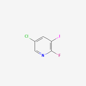 molecular formula C5H2ClFIN B591577 5-氯-2-氟-3-碘吡啶 CAS No. 884495-31-2