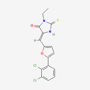 5-{[5-(2,3-dichlorophenyl)-2-furyl]methylene}-3-ethyl-2-thioxo-4-imidazolidinone