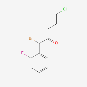 molecular formula C11H11BrClFO B591578 1-Bromo-5-chloro-1-(2-fluorophenyl)pentan-2-one CAS No. 1373350-58-3