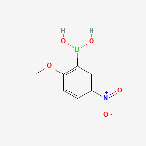 molecular formula C7H8BNO5 B591579 (2-甲氧基-5-硝基苯基)硼酸 CAS No. 677746-35-9
