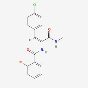molecular formula C17H14BrClN2O2 B5915802 2-bromo-N-{2-(4-chlorophenyl)-1-[(methylamino)carbonyl]vinyl}benzamide 