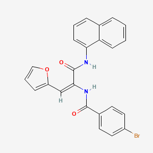 molecular formula C24H17BrN2O3 B5915806 4-bromo-N-{2-(2-furyl)-1-[(1-naphthylamino)carbonyl]vinyl}benzamide 